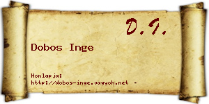 Dobos Inge névjegykártya