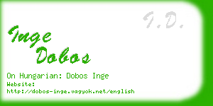 inge dobos business card